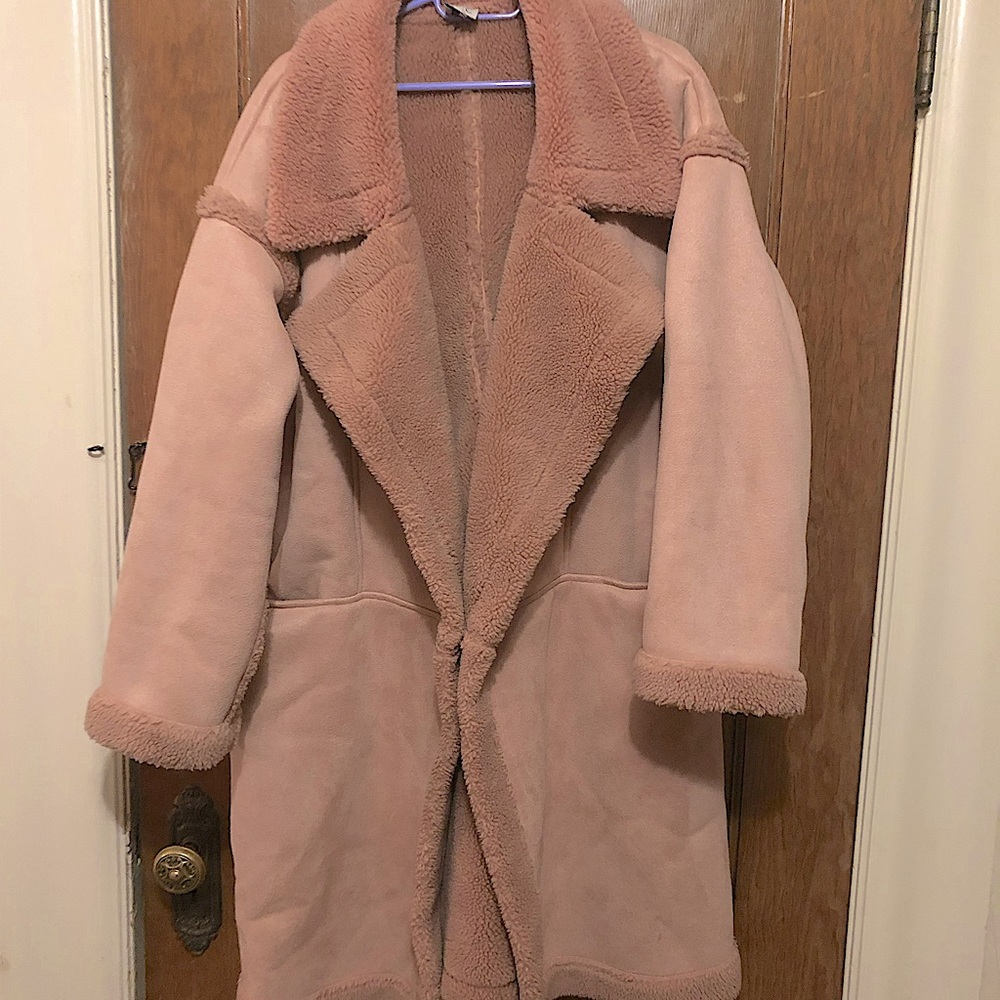MinkPink - Dusty Rose, Sherpa, Trench Coat